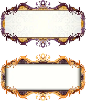 Elegant Vintage Frames Design PNG Image