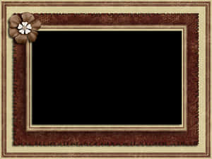 Elegant Vintage Framewith Floral Accent PNG image with transparent background