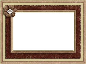 Elegant Vintage Framewith Floral Accent PNG Image