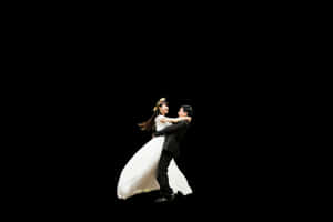 Elegant Wedding Dance Black Background PNG image with transparent background