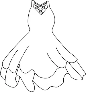 Elegant Wedding Dress Graphic PNG Image