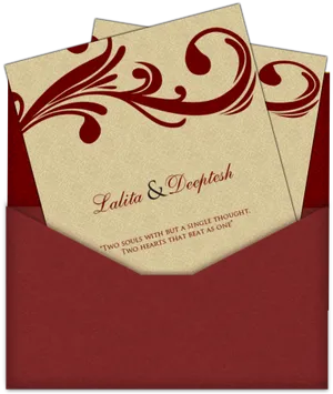 Elegant Wedding Invitation Design PNG Image