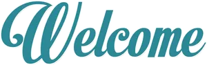 Elegant Welcome Script Text PNG Image