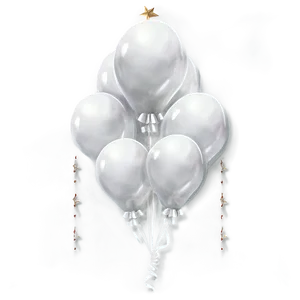 Elegant White Balloon Png Bwv67 PNG Image