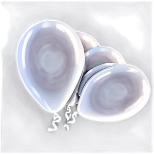 Elegant White Balloons Png 06122024 PNG Image