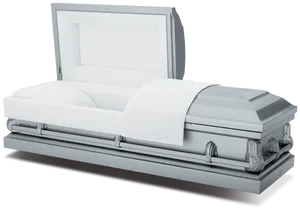 Elegant White Casket PNG Image