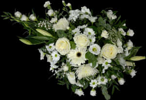 Elegant_ White_ Floral_ Arrangement PNG image with transparent background