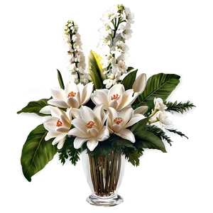 Elegant White Flowers Arrangement Png 05242024 PNG Image