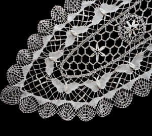 Elegant White Lace Pattern PNG image with transparent background