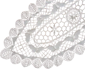 Elegant White Lace Pattern PNG Image