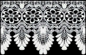 Elegant White Lace Pattern PNG image with transparent background