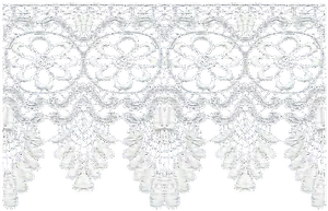 Elegant White Lace Pattern PNG Image