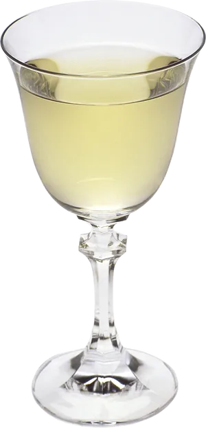 Elegant White Wine Glass PNG Image