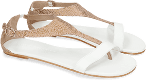Sandals Collete 4 Grafi Bronze Nappa White - Flip-flops, HD Png Download PNG image with transparent background