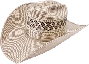 Elegant Wide Brim Straw Hat PNG Image