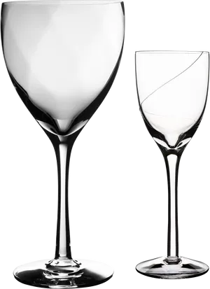 Elegant Wine Glasses Black Background PNG Image