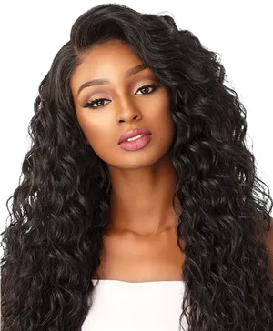 Elegant Womanwith Long Curly Hair PNG Image