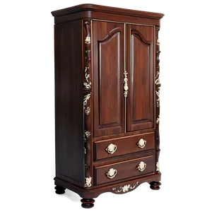 Elegant Wooden Wardrobe Png 06282024 PNG Image