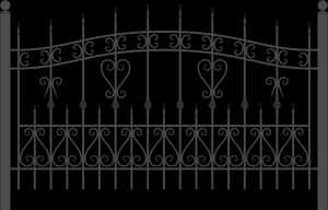 Black Fence Png Hd, Transparent Png PNG