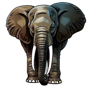 Elephant Cartoon Art Png Rua46 PNG Image