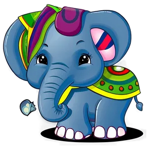 Elephant Cartoon Scene Png Jtu PNG Image