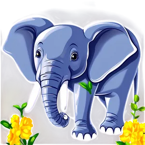 Elephant Cartoon Wallpaper Png Pbu62 PNG Image