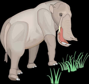 Elephant Grass Illustration PNG image with transparent background