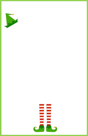 Elf Legs Christmas Border PNG Image