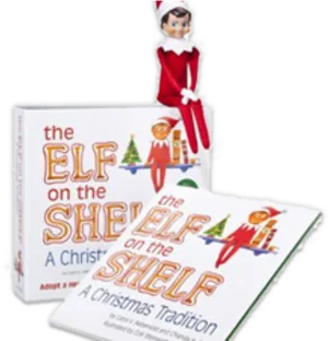 Elf On The Shelf Bookand Figure PNG Image