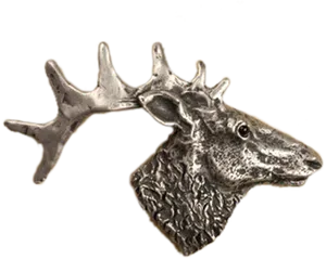 Elk Head Sculpture Profile PNG Image