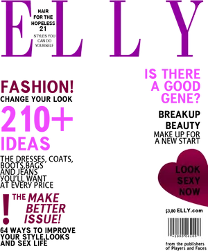 Elle Magazine Cover Fashion Issue PNG Image