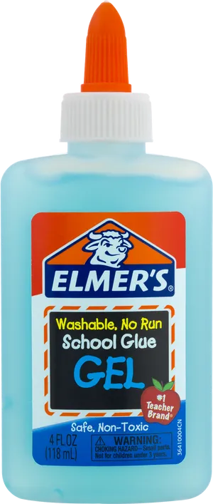 Elmers Washable No Run School Glue Gel Bottle PNG Image