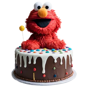 Elmo Birthday Cake Smash Png 06132024 PNG Image