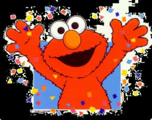 Elmo Celebration Confetti PNG image with transparent background