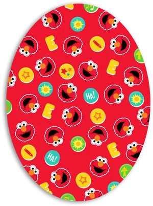 Elmo Pattern Red Background PNG Image