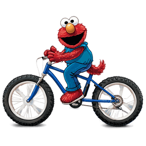 Elmo Riding a Bike PNG 4 PNG image with transparent background