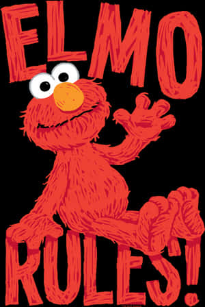 Elmo Rules Graphic PNG image with transparent background