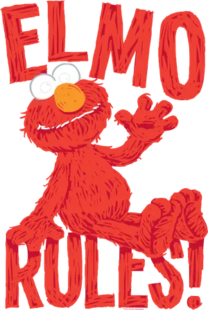 Elmo Rules Graphic PNG Image