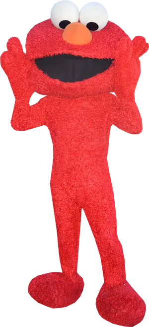 Elmo Standing Black Background PNG Image