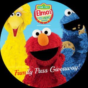 Elmos Super Hero Fun Show Family Pass Giveaway PNG image with transparent background