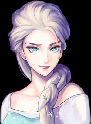 Elsa Animated Portrait PNG image with transparent background