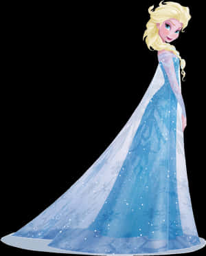 Elsa Frozen Character Illustration PNG image with transparent background
