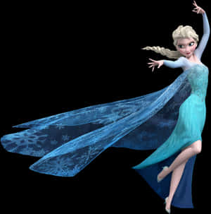 Elsa Frozen Character Pose PNG image with transparent background