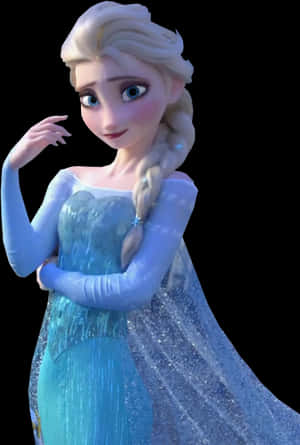 Elsa Frozen Character Pose PNG image with transparent background