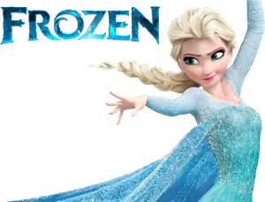 Elsa Frozen Movie Promotional Art PNG Image