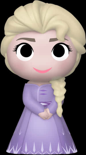 Elsa Funko Pop Figure PNG image with transparent background