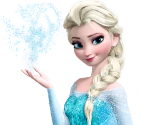 Elsa Magic Snowflake Frozen PNG Image