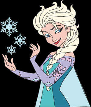 Elsa Snowflake Magic Animation PNG image with transparent background