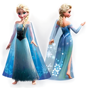 Elsa Transforming Dress Png Too31 PNG Image