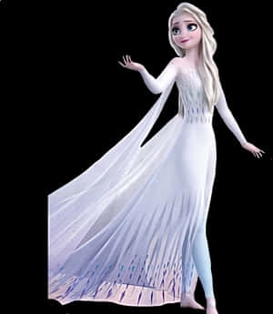 Elsain White Gown Frozen PNG image with transparent background
